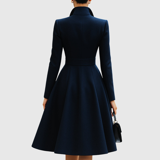 Eleanor | Navy Tailored Fit Coat Dress