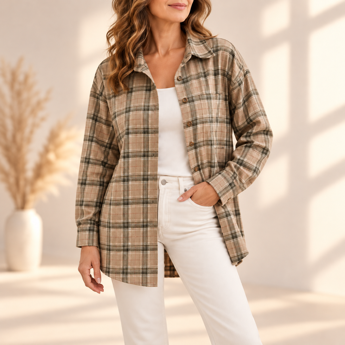 Rowena | Classic Checked Overshirt