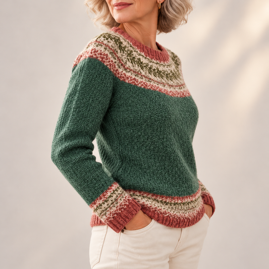 Mabel | Cosy Patterned Knitted Jumper