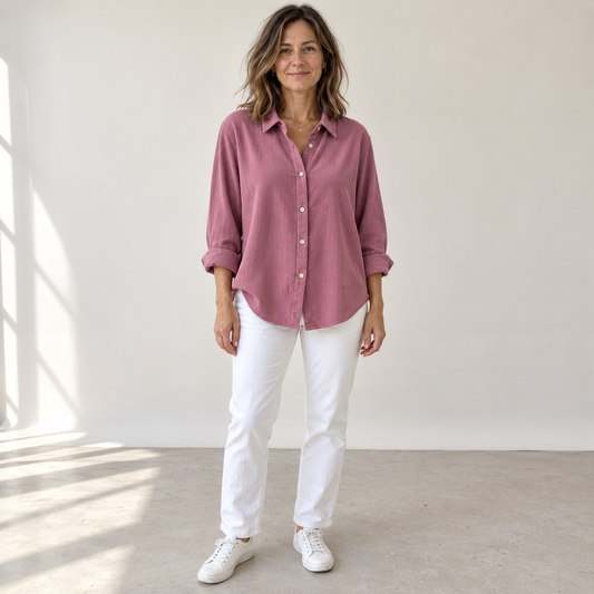 Florence | Relaxed Fit Button-Front Blouse