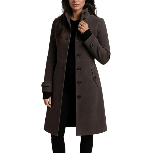 Eleanor | Tailored Stand Collar Coat