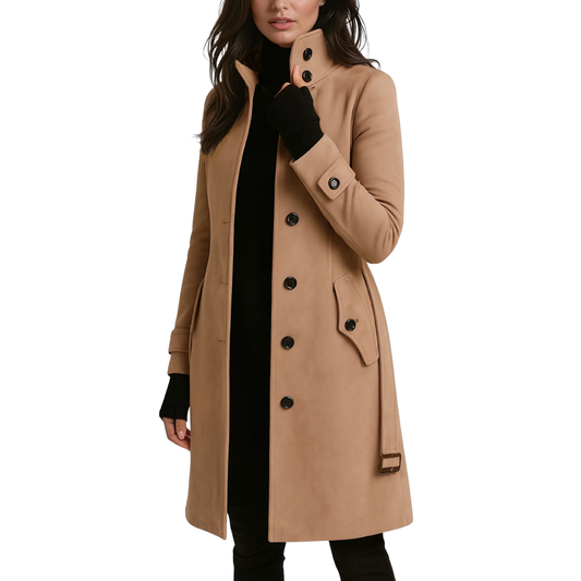 Eleanor | Tailored Stand Collar Coat