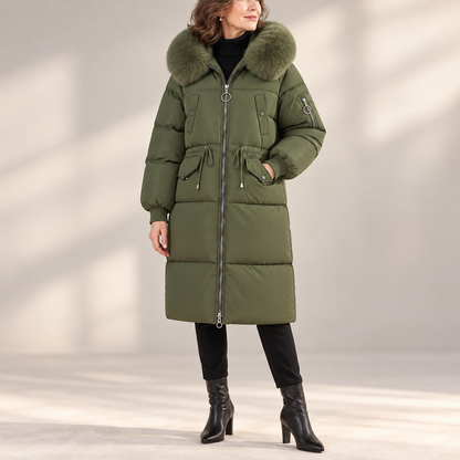 Vivienne | Faux Fur Hooded Puffer Coat