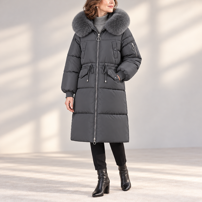 Vivienne | Faux Fur Hooded Puffer Coat