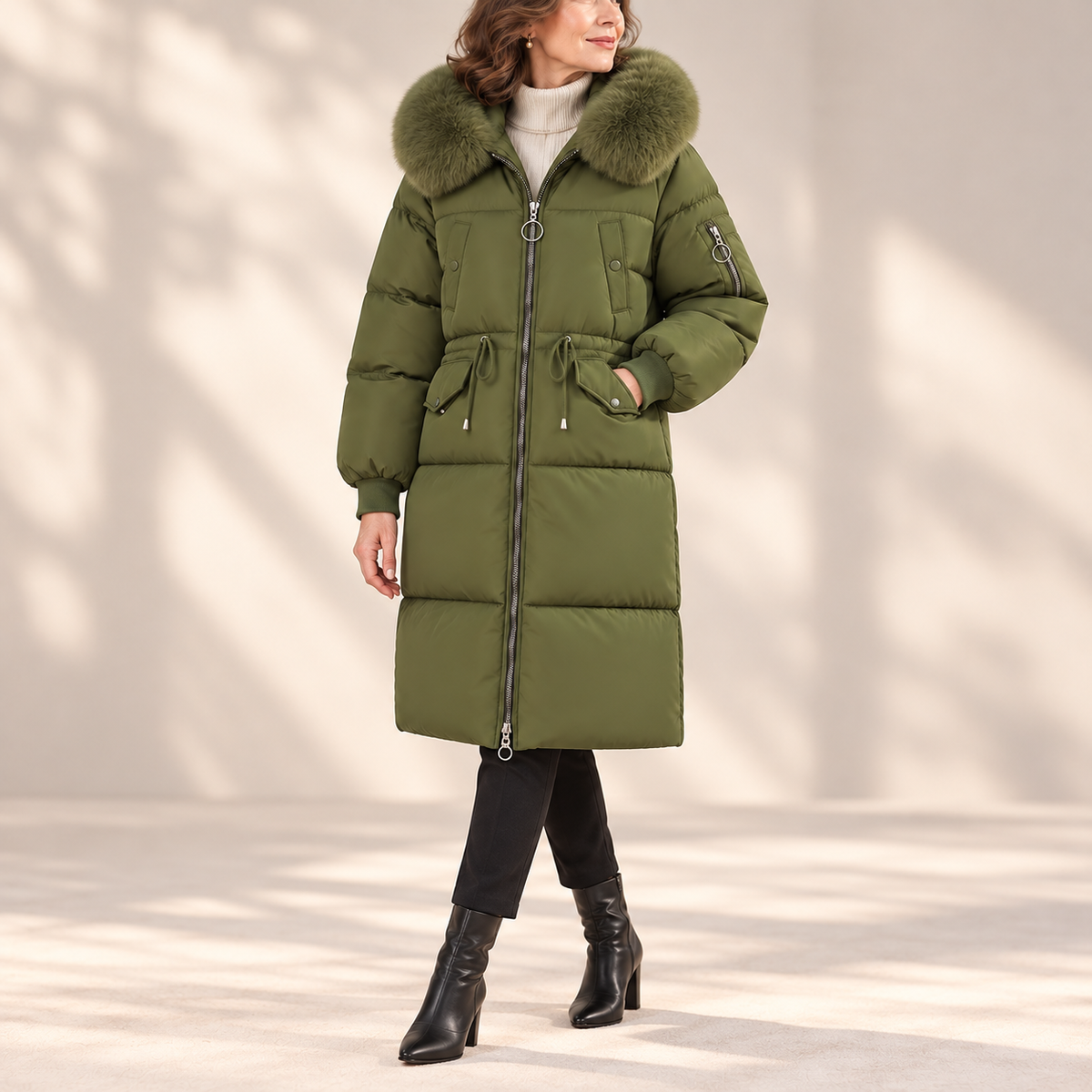 Vivienne | Faux Fur Hooded Puffer Coat