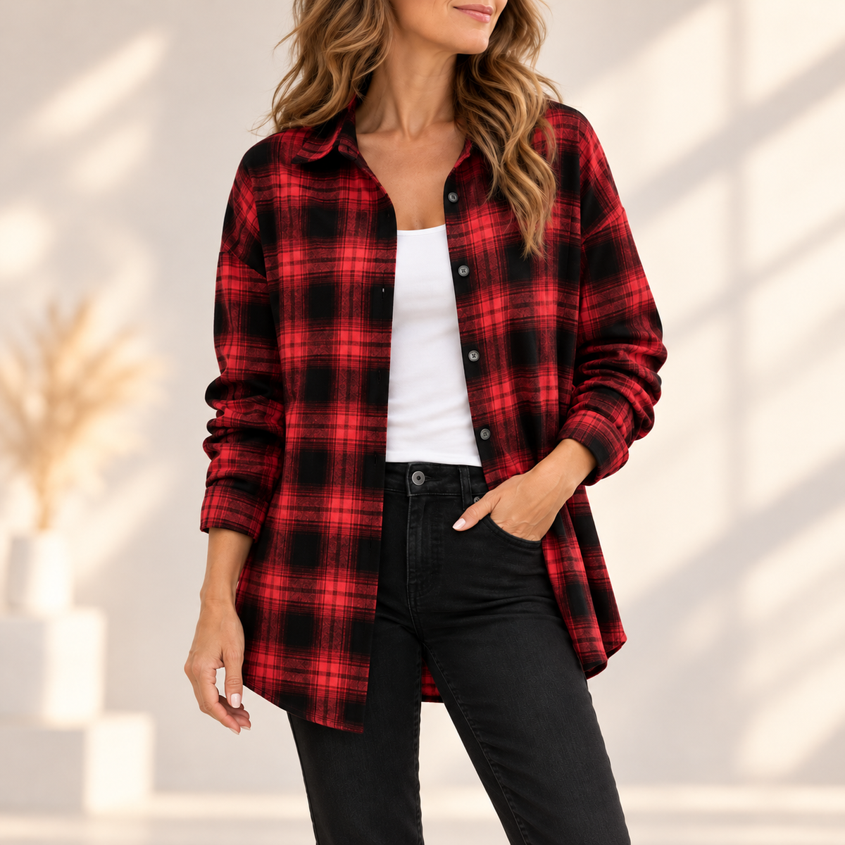 Rowena | Classic Checked Overshirt