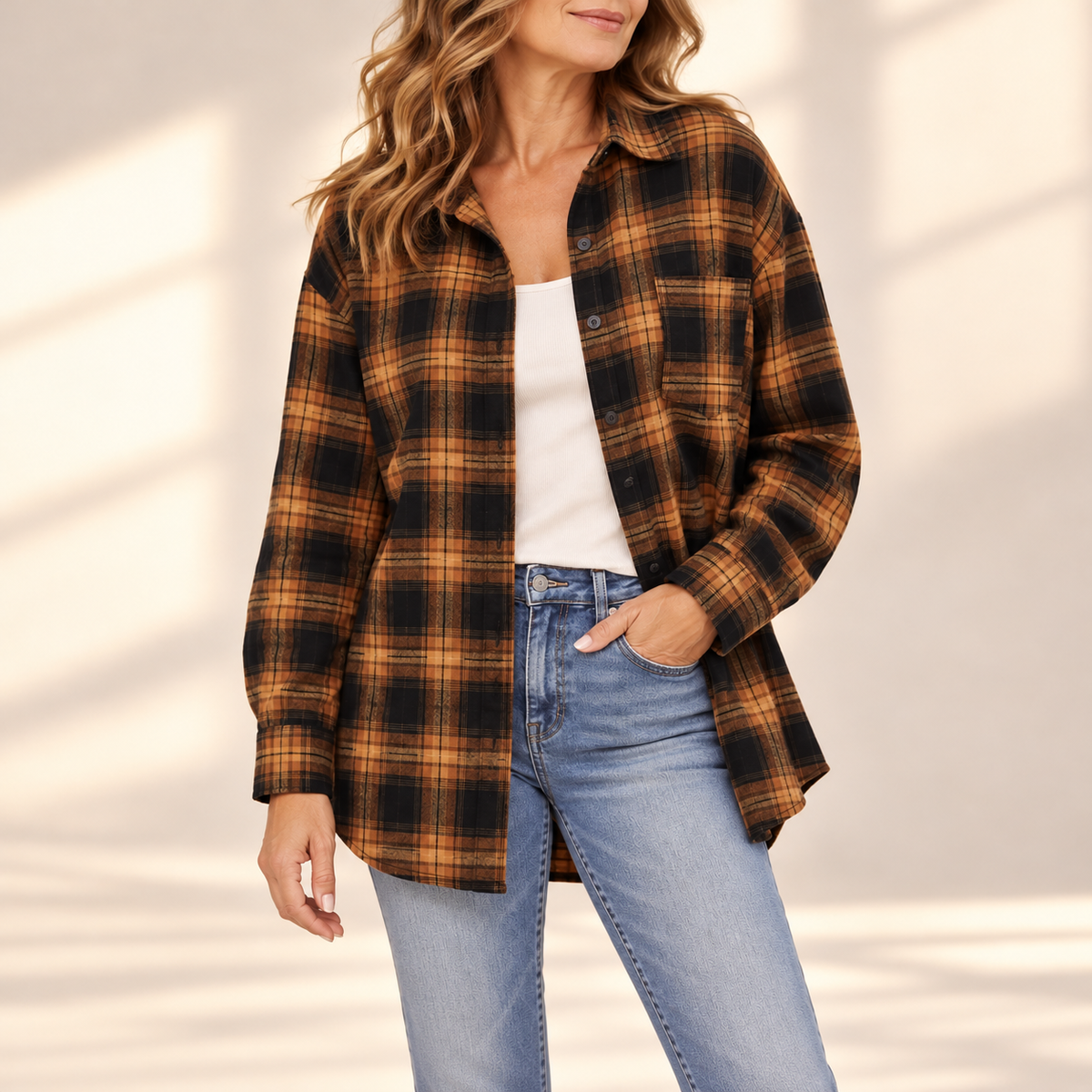 Rowena | Classic Checked Overshirt