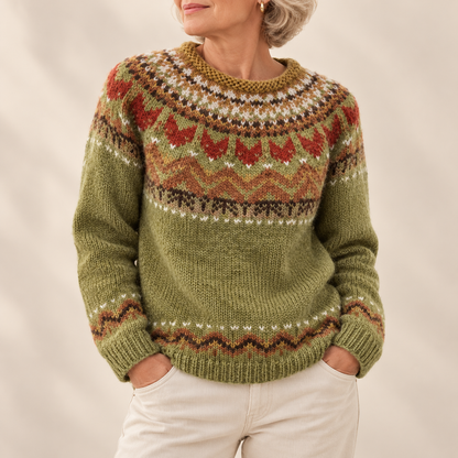 Mabel | Cosy Patterned Knitted Jumper