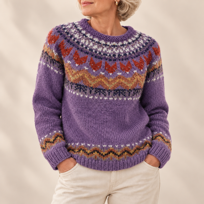 Mabel | Cosy Patterned Knitted Jumper