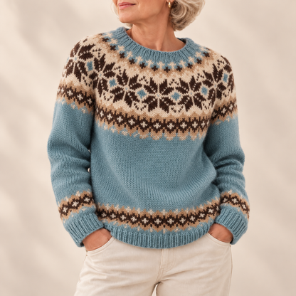 Mabel | Cosy Patterned Knitted Jumper