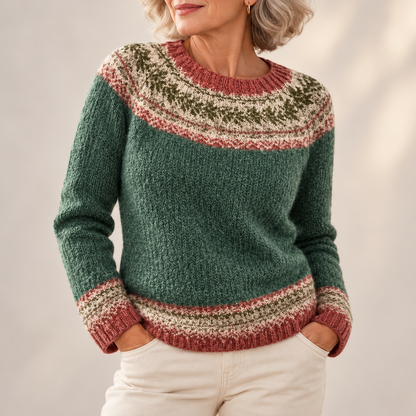 Mabel | Cosy Patterned Knitted Jumper