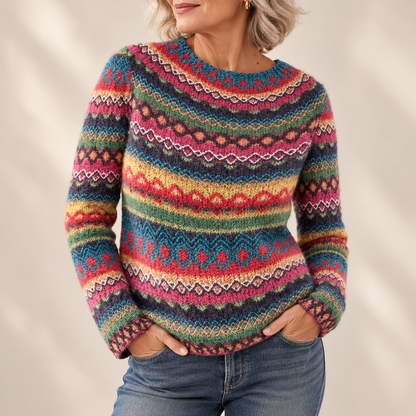 Mabel | Cosy Patterned Knitted Jumper