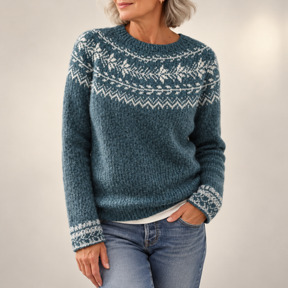 Mabel | Cosy Patterned Knitted Jumper