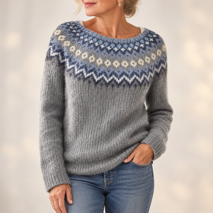 Mabel | Cosy Patterned Knitted Jumper