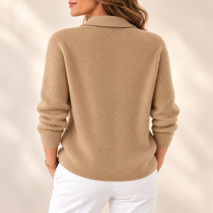 Florence | Elegant Collared Button Knit Cardigan