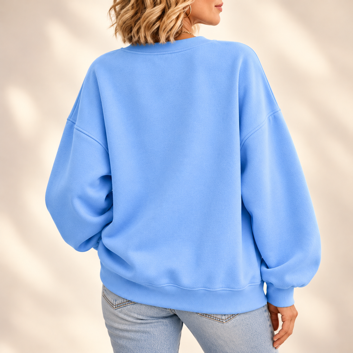 Audrey | Elegant Notch Neck Balloon Sleeve Jumper