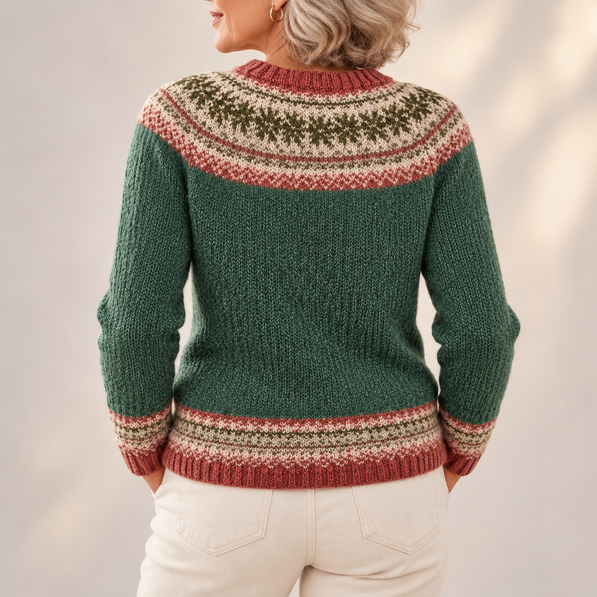 Mabel | Cosy Patterned Knitted Jumper
