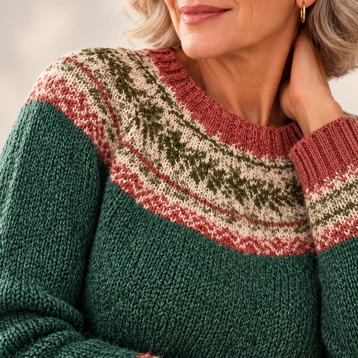 Mabel | Cosy Patterned Knitted Jumper