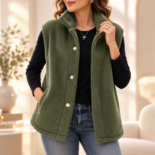 Ottilie | Cosy High-Neck Fleece Gilet