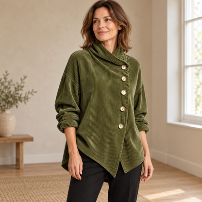 Elodie | Ribbed Button-Front Cardigan