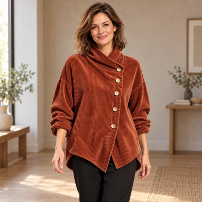 Elodie | Ribbed Button-Front Cardigan