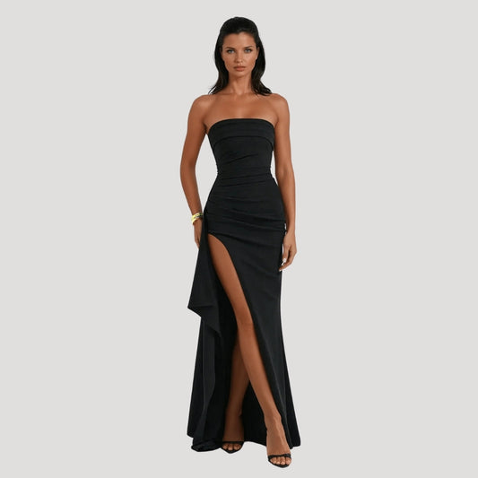 Emma | Women’s Wedding Guest Strapless Maxi Dress
