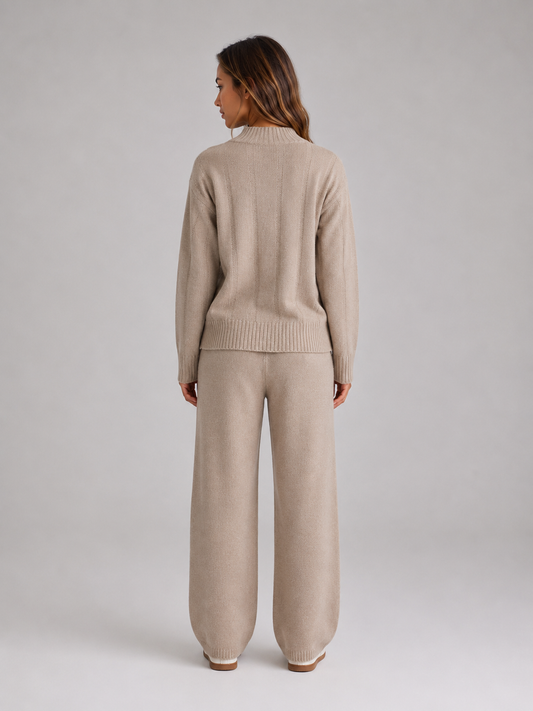 Women's Knitted Lounge Set – Relaxed Two Piece Co-Ord
