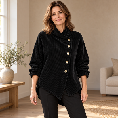Elodie | Ribbed Button-Front Cardigan