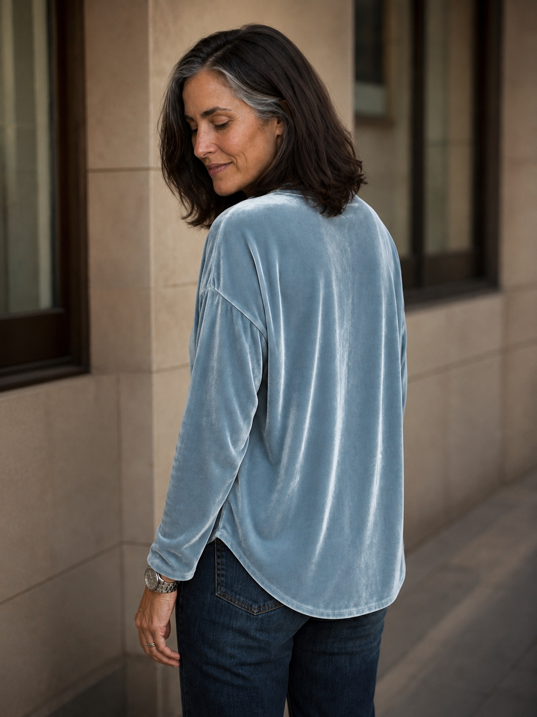 Florence | Velvet Tie-Neck Top