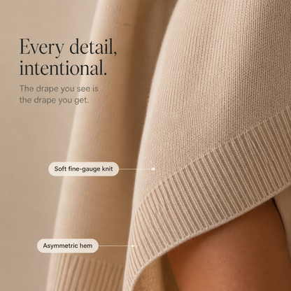 Beatrice | Oversized Knit Poncho Jumper