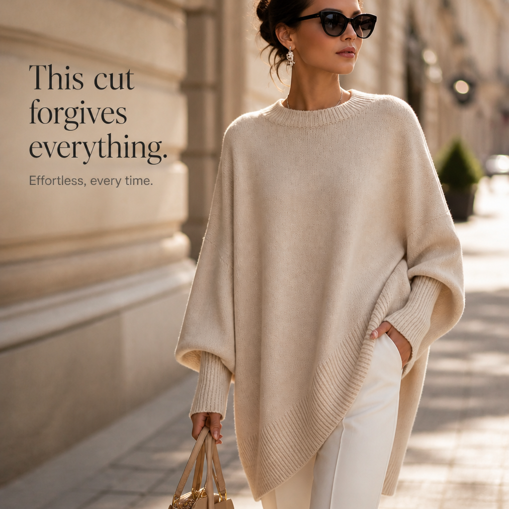 Beatrice | Oversized Knit Poncho Jumper