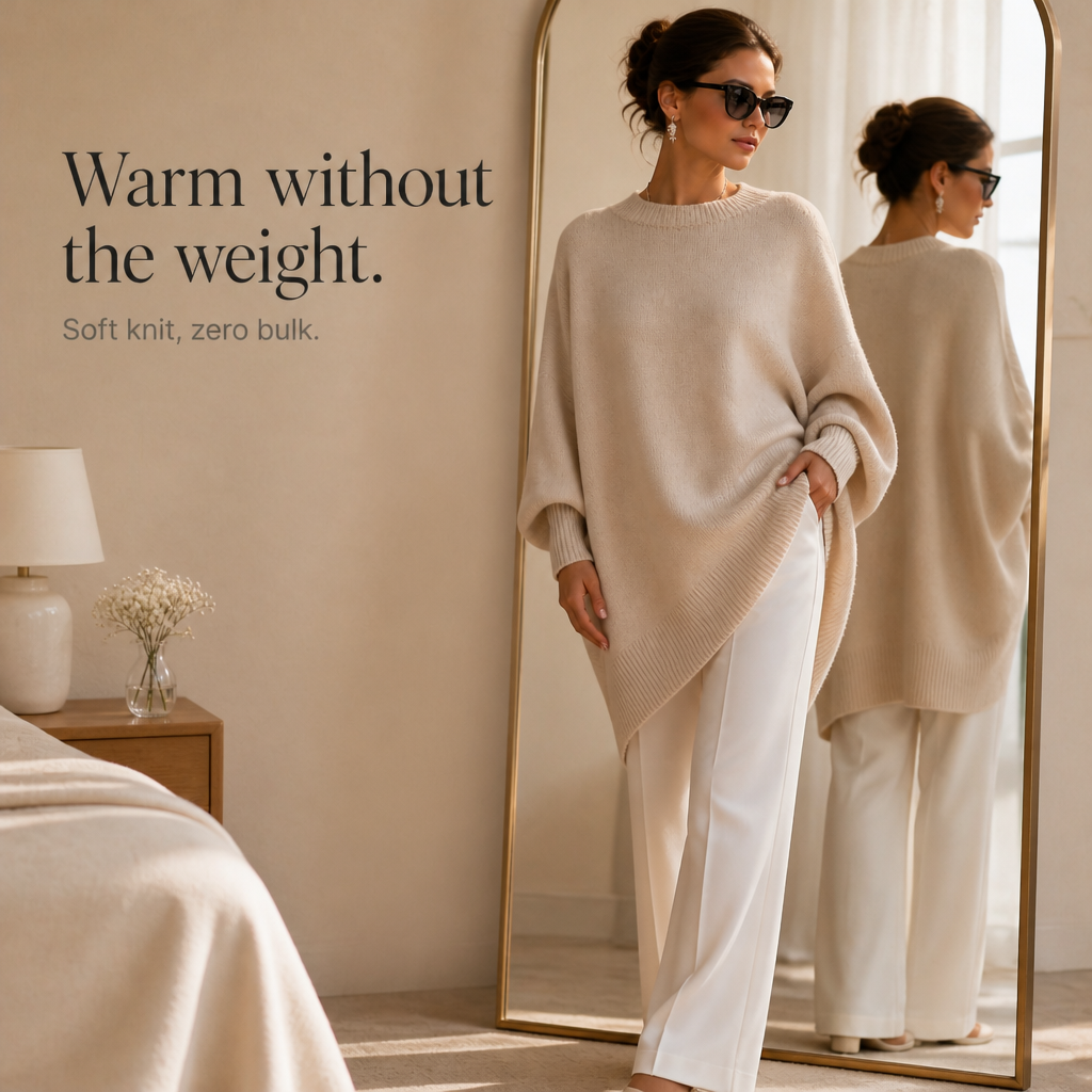 Beatrice | Oversized Knit Poncho Jumper