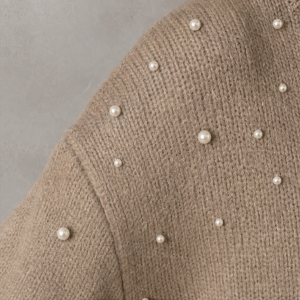 Eleanor | Pearl-Detail Knitted Jumper