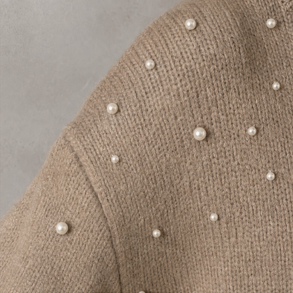Eleanor | Pearl-Detail Knitted Jumper