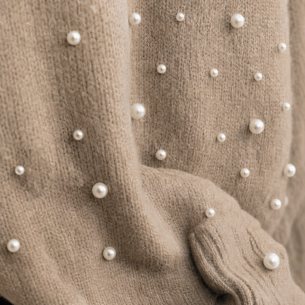 Eleanor | Pearl-Detail Knitted Jumper