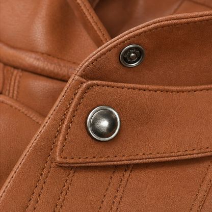 Harriet | Fitted Hooded Faux Leather Jacket