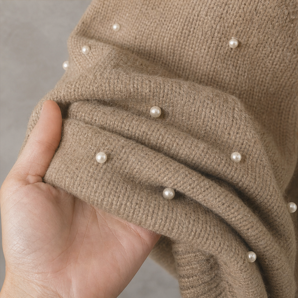 Eleanor | Pearl-Detail Knitted Jumper