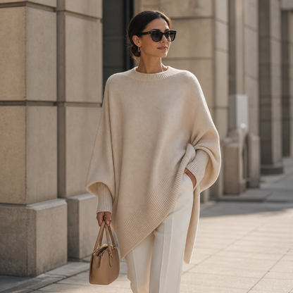 Beatrice | Oversized Knit Poncho Jumper