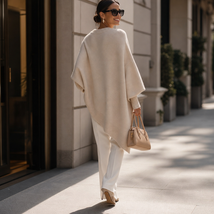 Beatrice | Oversized Knit Poncho Jumper