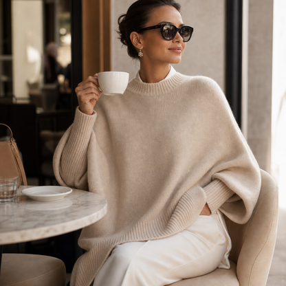 Beatrice | Oversized Knit Poncho Jumper