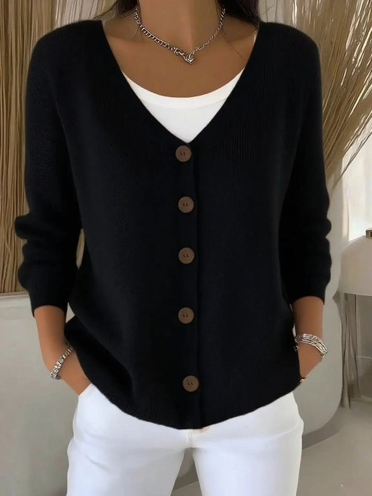 Harriet | V-Neck Button Cardigan