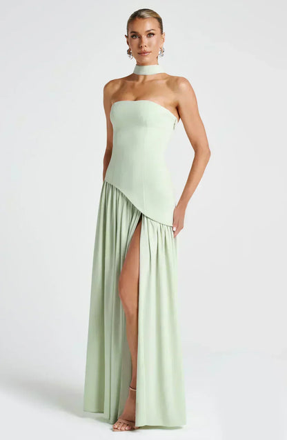 Emily | Women's Wedding Guest Asymmetric Maxi Dress