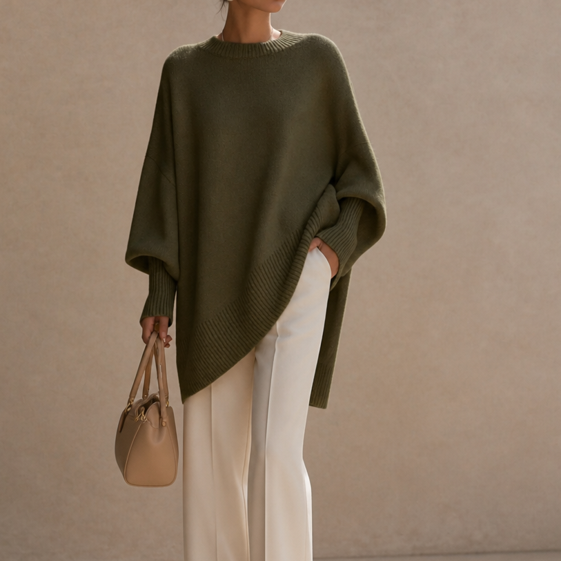 Beatrice | Oversized Knit Poncho Jumper