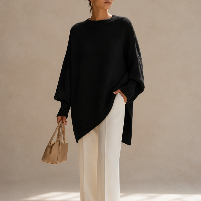 Beatrice | Oversized Knit Poncho Jumper