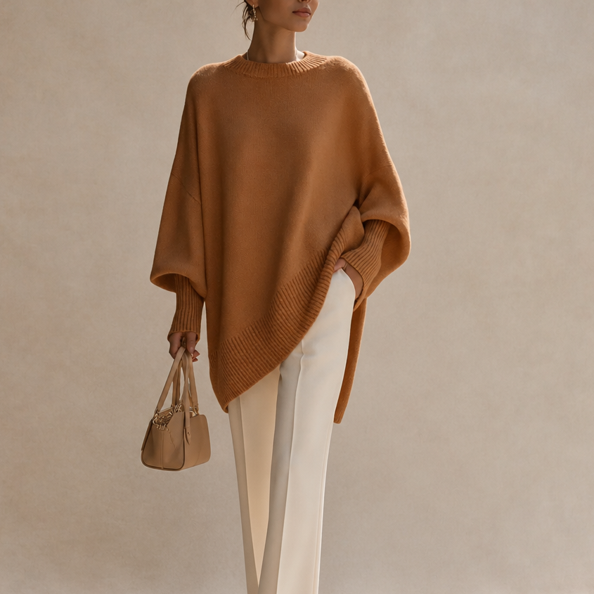 Beatrice | Oversized Knit Poncho Jumper