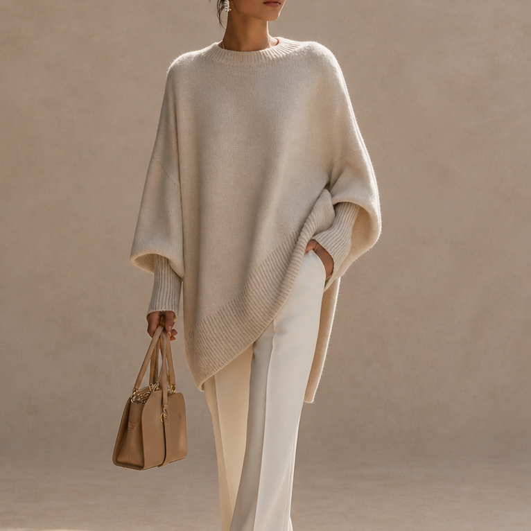 Beatrice | Oversized Knit Poncho Jumper